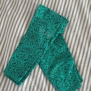 Fleo green Leopard Print Leggings